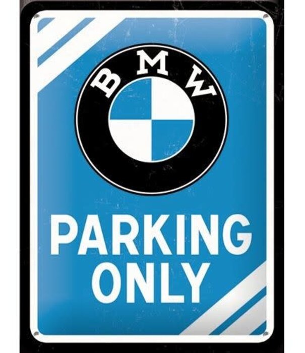 Nostalgic Art blikken bord - 15x20 - BMW parking only