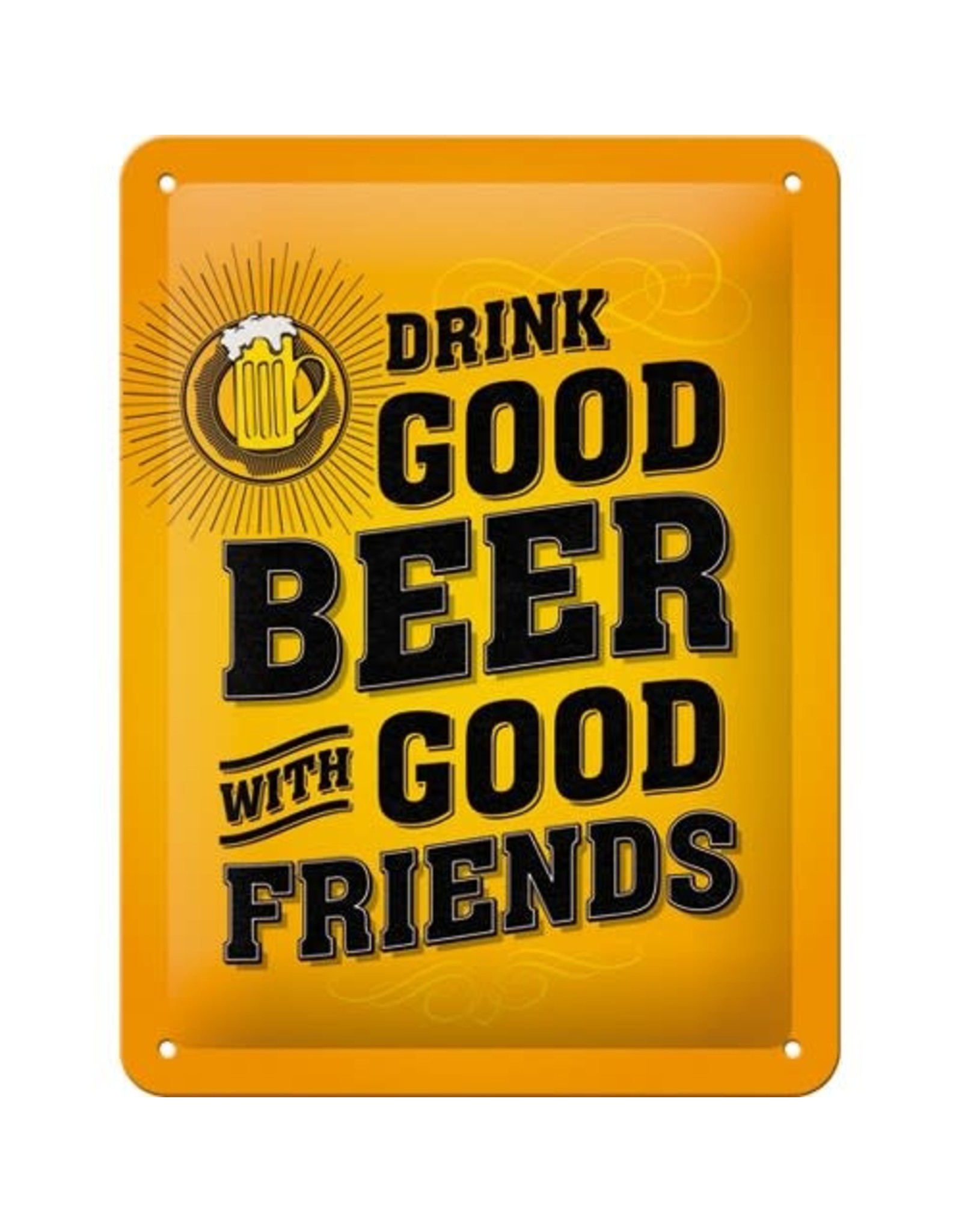 Jelly Jazz blikken bord - 15x20 - drink good beer with good friends