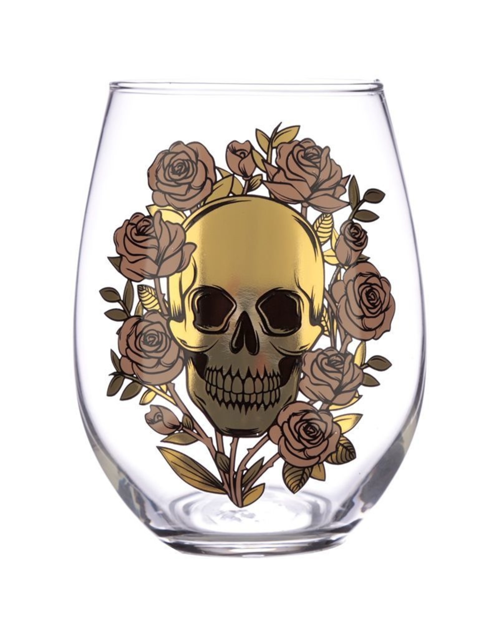 Jelly Jazz glasses - skull w/ roses