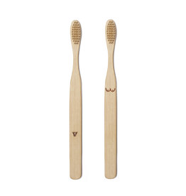 Kikkerland tandenborstels - bamboo - nudie