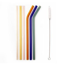 Jelly Jazz reusable straws - glass (colorful)