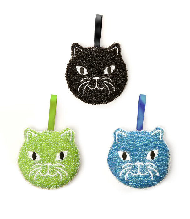 Kikkerland sponges in the shape of a  cat (set of 3)