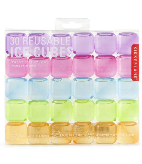 Kikkerland reusable ice cubes - squared (30pcs)