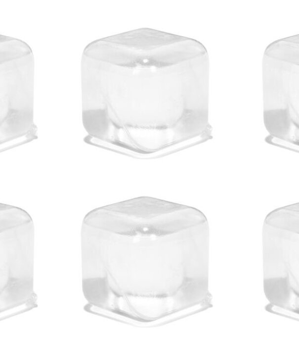 Kikkerland reusable ice cubes - squared transparent (30pcs)