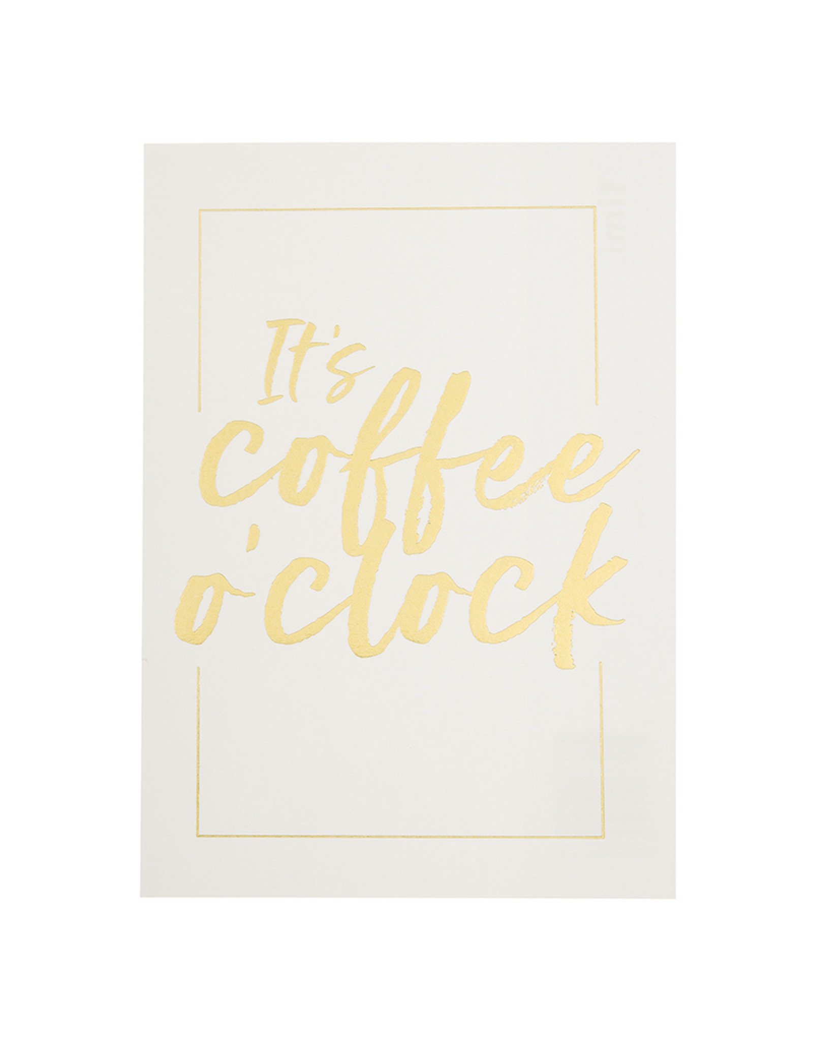 postkaart - coffee o'clock