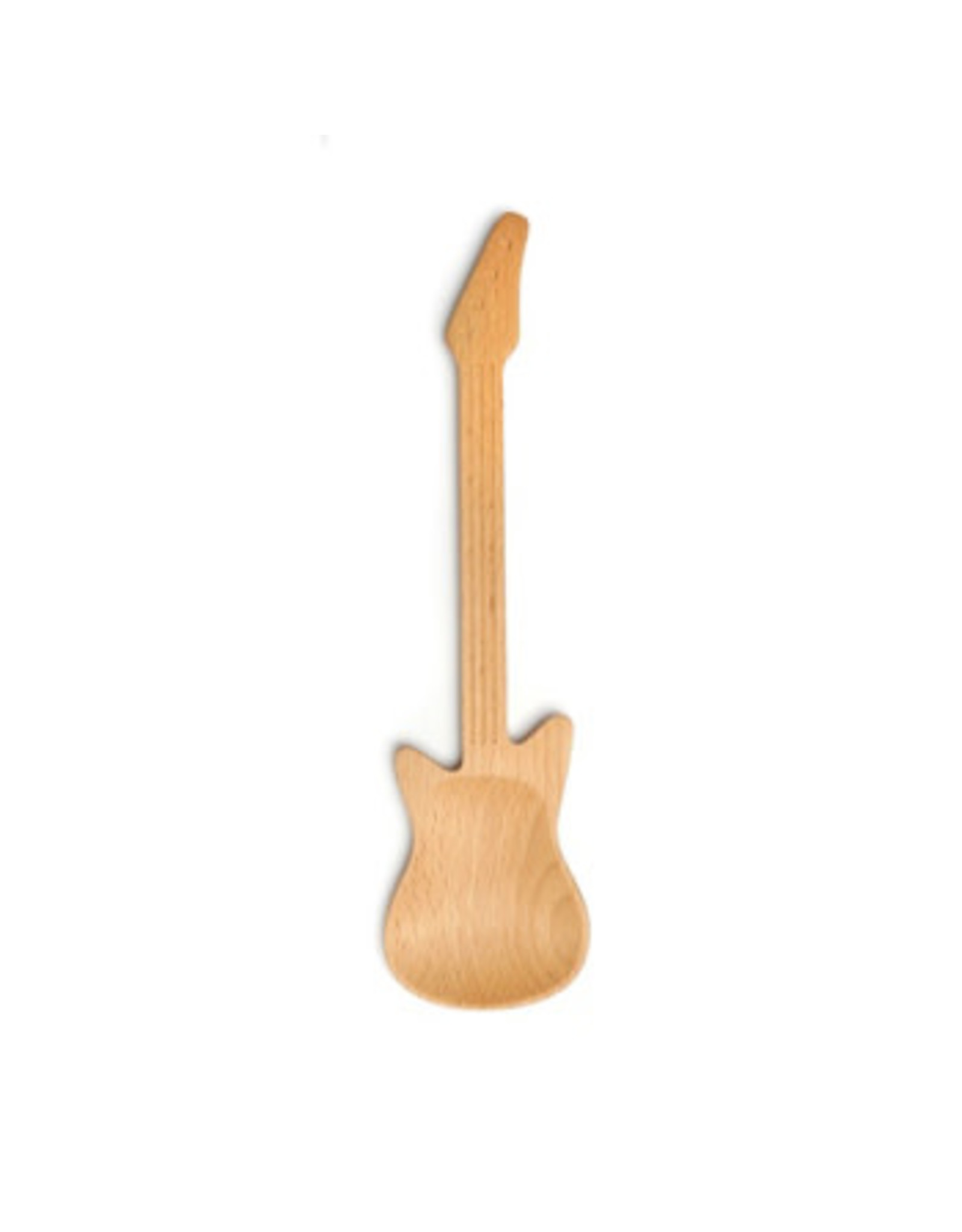 Kikkerland houten pollepel in de  vorm van een gitar