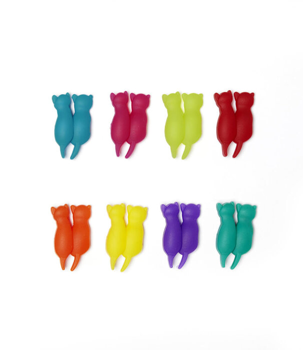 Kikkerland glass markers - rainbow cat