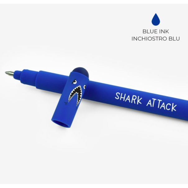 Jelly Jazz wisbare pen - haai (blauwe inkt)