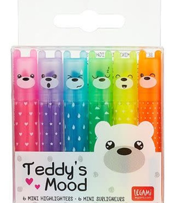 Legami highlighters - Teddy's mood (6pcs)