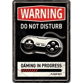 metal card - Warning gaming in progress