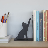 bookend - cat with bookshelf