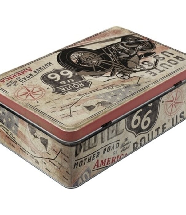 Nostalgic Art tin box - route 66 bike map