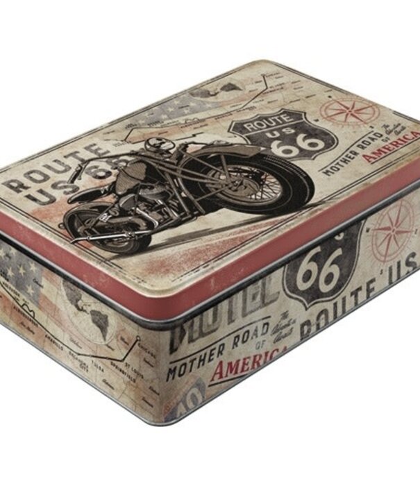 Nostalgic Art tin box - route 66 bike map