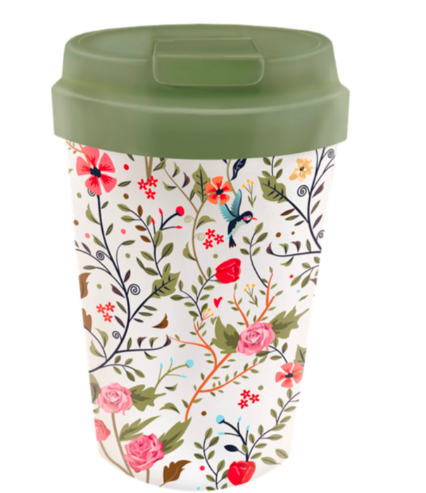 Chic Mic travel cup - flowers and birds