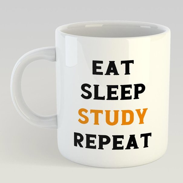 Jelly Jazz drinking cup - eat sleep study repeat