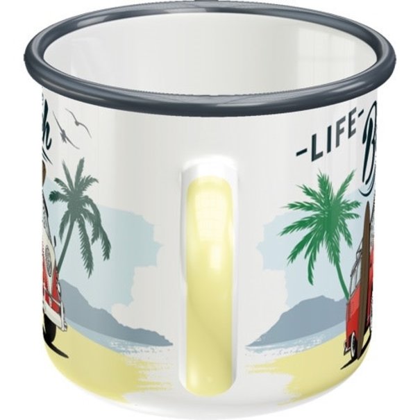 Jelly Jazz enamelled drinking cup - beach