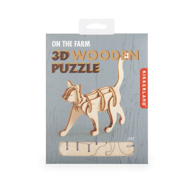 Jelly Jazz 3D wooden puzzle of a cat