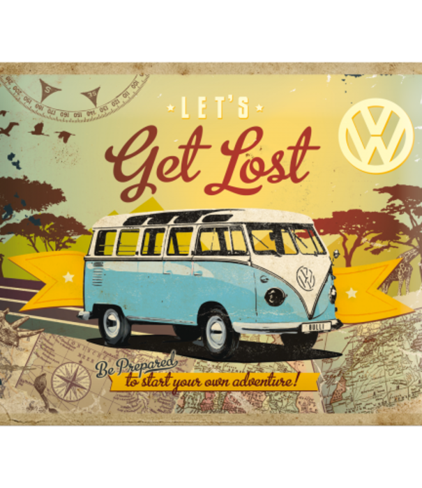 Nostalgic Art metal sign - 30x40 - let's get lost VW