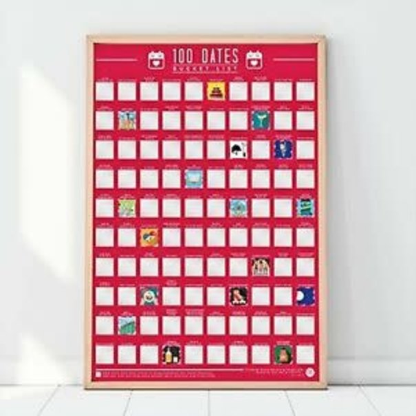 Gift Republic scratch poster - 100 dates