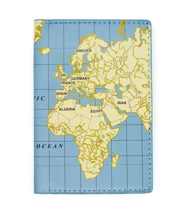 Kikkerland passport cover - world map