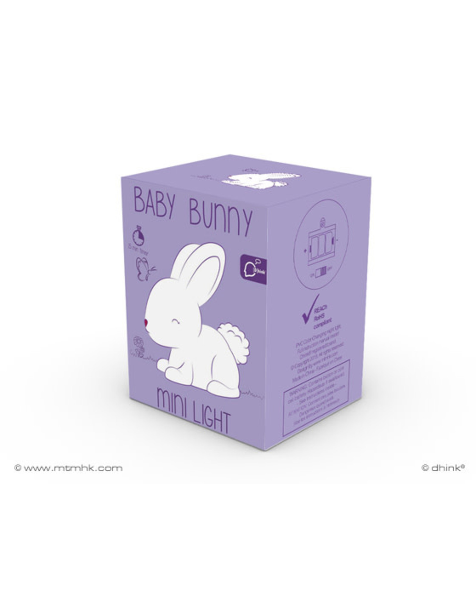 Jelly Jazz mini nachtlampje - konijn met fluffy staart