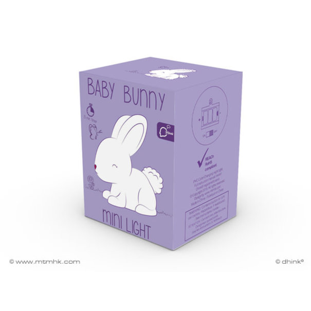 Jelly Jazz mini night light - bunny with fluffy tail