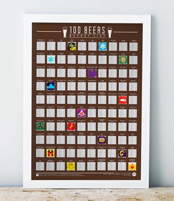 Gift Republic scratch poster - 100 beers