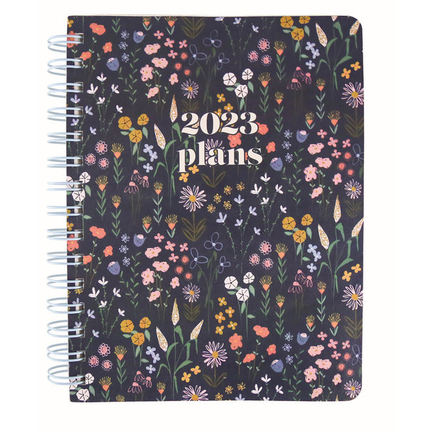 Jelly Jazz diary - 2023 - 18 mths -  floral (navy blue)