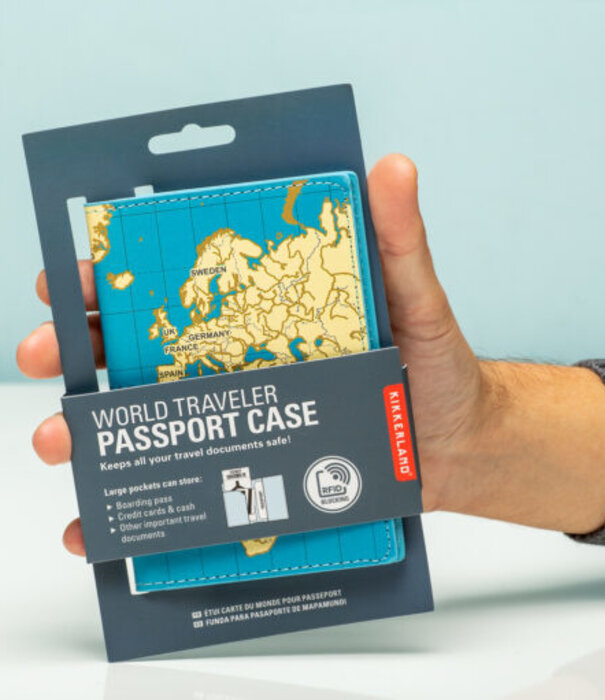 Kikkerland passport cover - world map