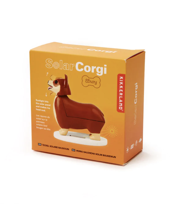 Kikkerland solar figurine - corgi Elroy