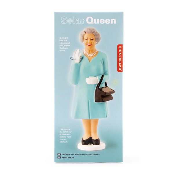 Kikkerland solar figurine - queen Elizabeth II