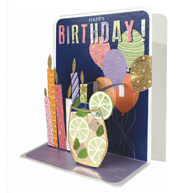 Jelly Jazz card - pop up - candles & balloons