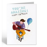 birthday card - guitar guy