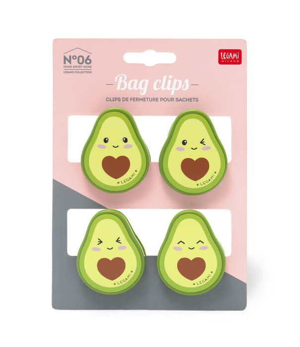 Legami bag clips - avocado