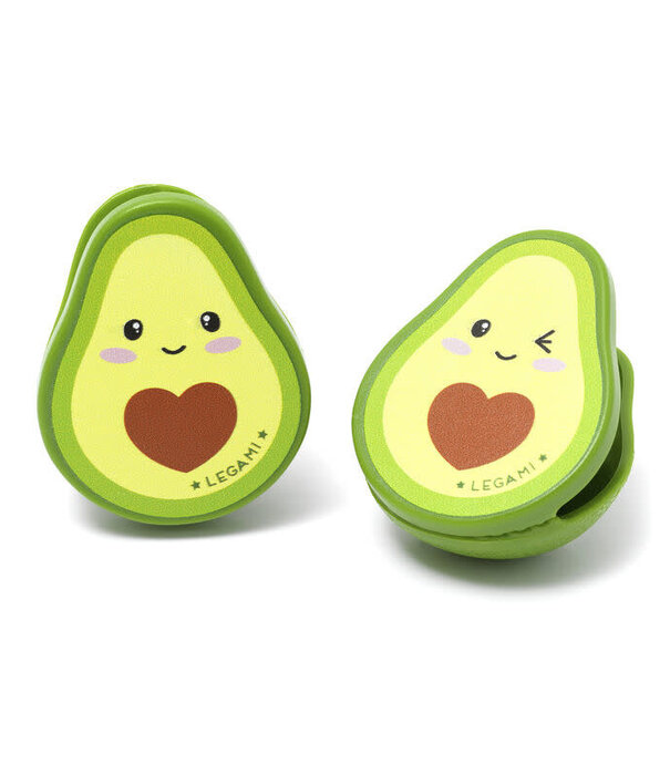 Legami bag clips - avocado