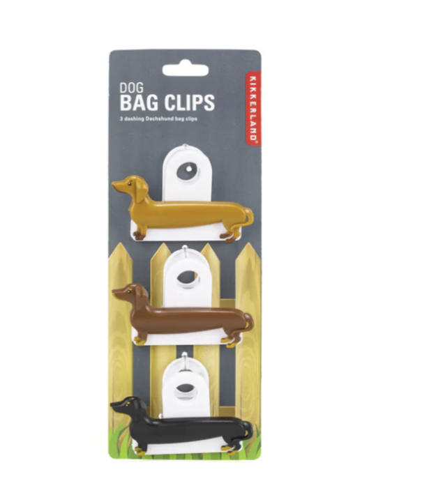 Kikkerland bag clips - dog