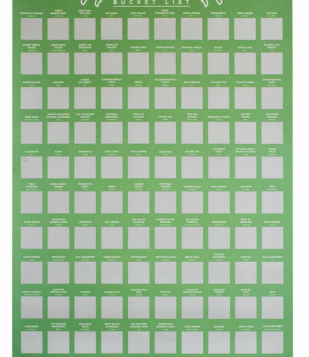 Gift Republic scratch poster - 100 places