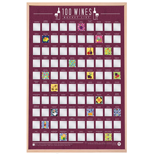 scratch poster - 100 wines
