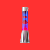 lava lamp - chrome base/red lava/purple liquid