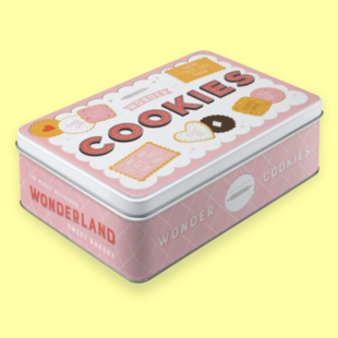 tin box - flat - cookies