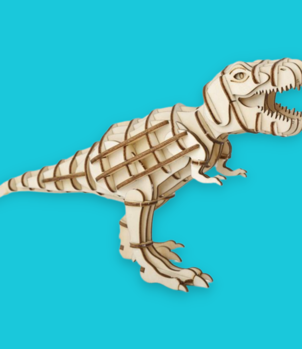 Kikkerland 3D houten puzzel  - T-rex