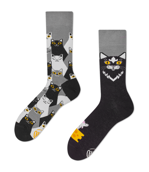 Many Mornings socks - black cat (35-38)