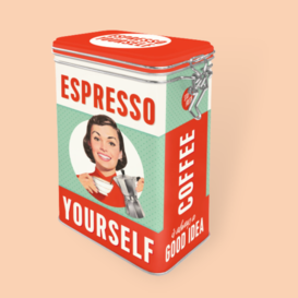 blik met clip - espresso yourself