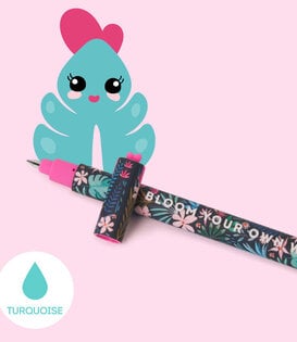 erasable pen - flora (turquoise)