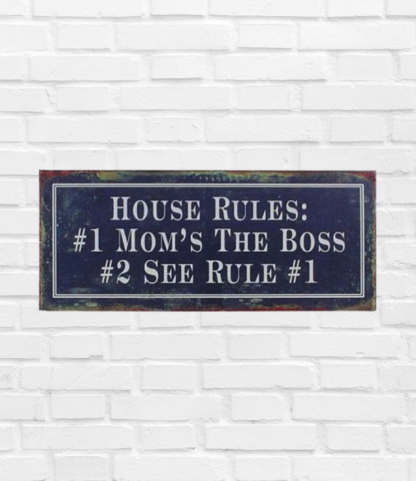 Jelly Jazz metal sign - house rules