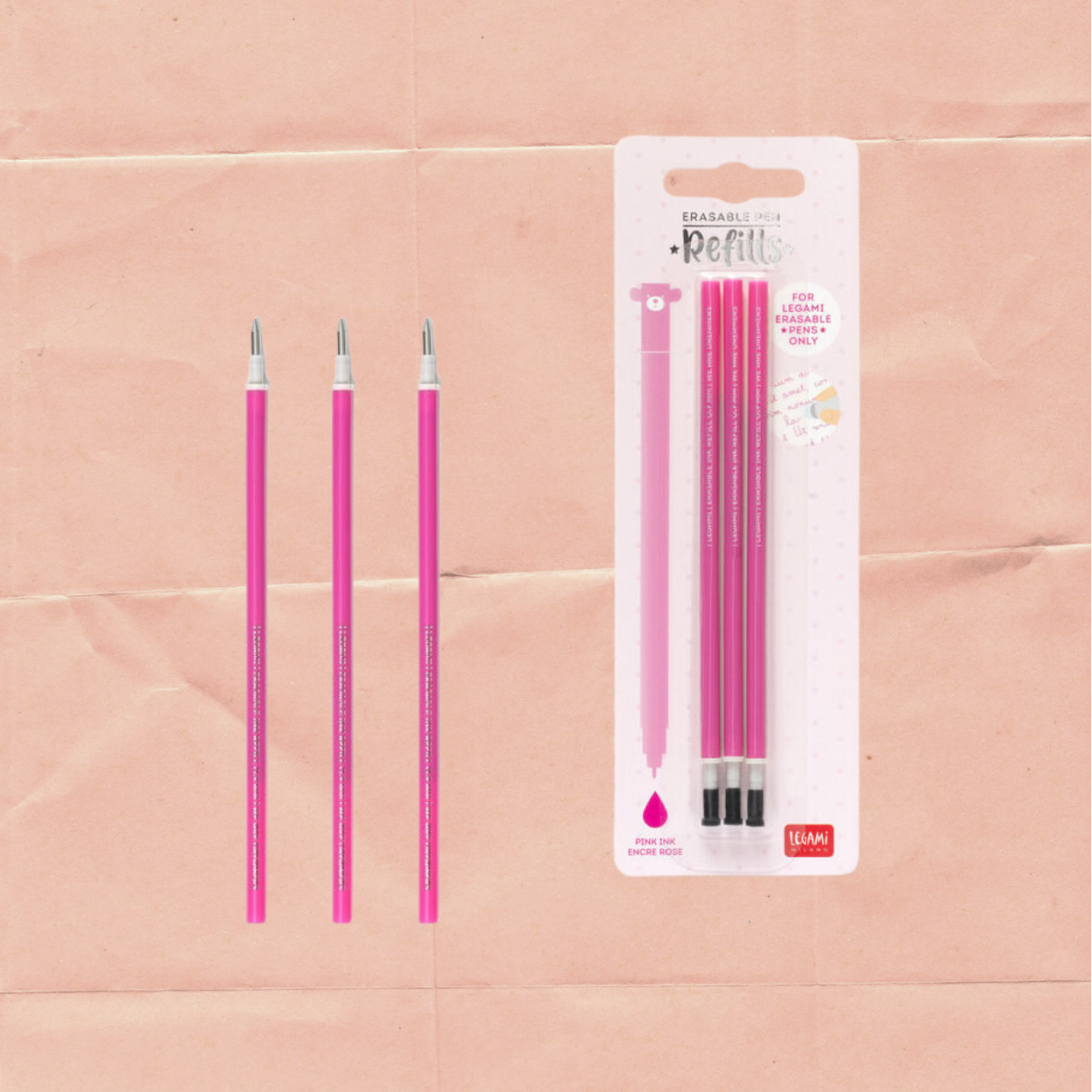 erasable pen refill - pink - JELLY JAZZ - JELLY JAZZ