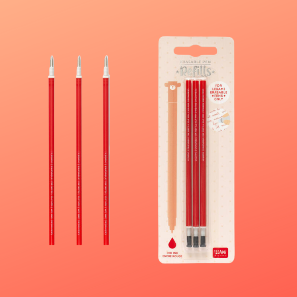 Legami erasable pen refill - red
