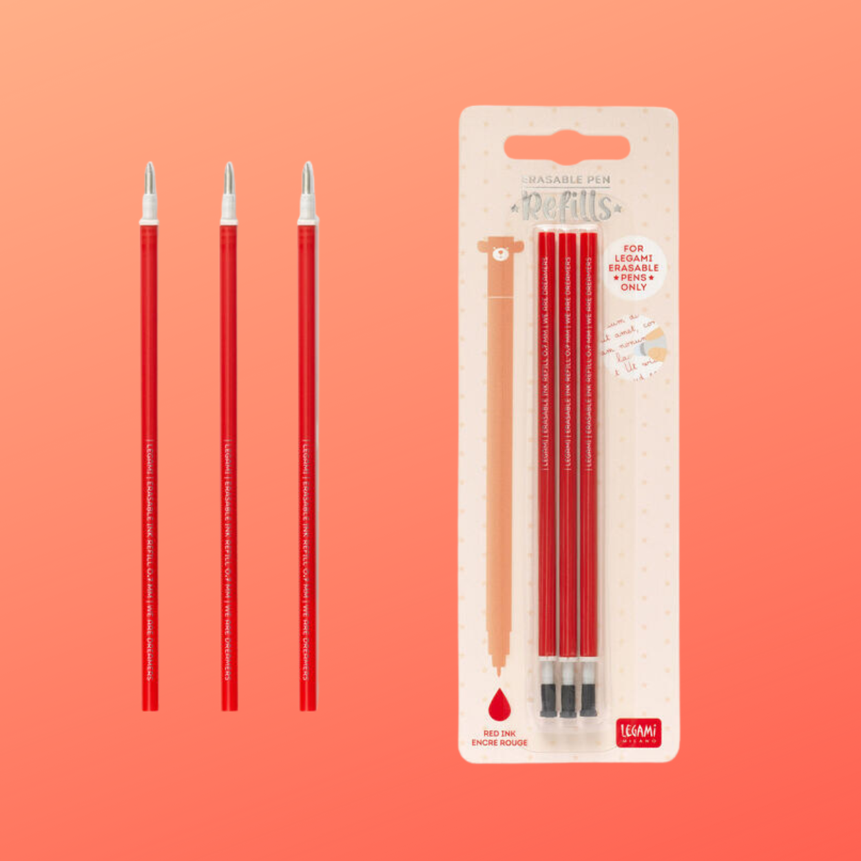 Legami Erasable pen REFILLS