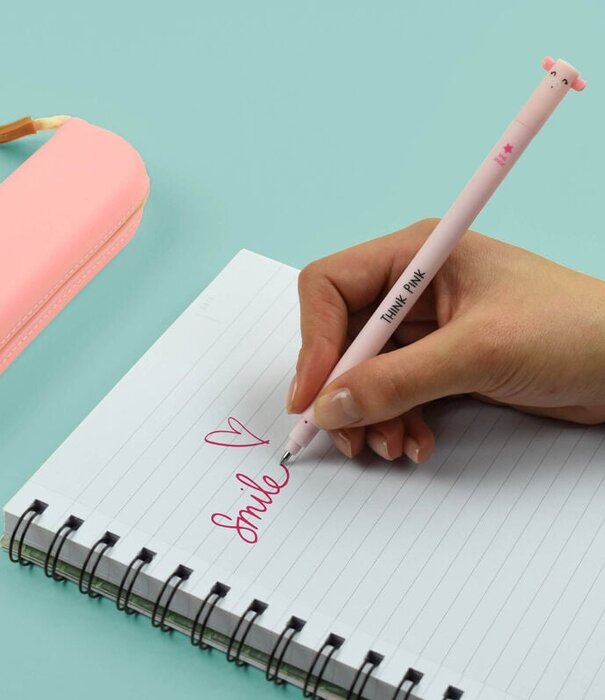 Legami erasable pen - pig (pink ink)