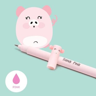 erasable pen - pig (pink ink)
